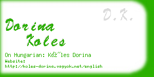 dorina koles business card